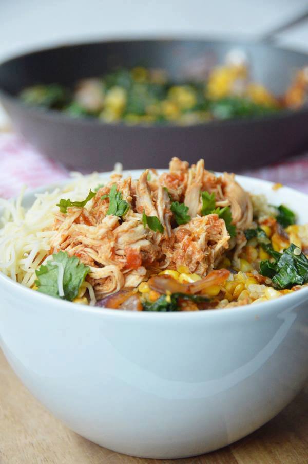 Healthy Recipe: Shredded Mexican Chicken & Corn Quinoa Bowls ...